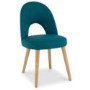 Bentley Designs Pair of Oslo Upholstered Dining Chairs in Teal and Oak