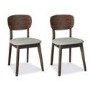 Bentley Designs Pair of Oslo Walnut Dining Chairs