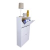 GRADE A2 - Light cosmetic damage - Billi Shoe Cabinet In White High Gloss - 18 Pairs