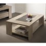 Parisot Fumay Coffee Table in Raw Oak and Grey Melamine