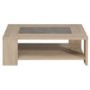 Parisot Fumay Coffee Table in Raw Oak and Grey Melamine