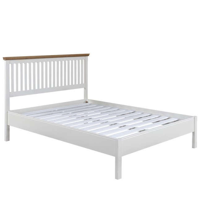 GRADE A1 - Charleston Double Bed in Cream and Oak