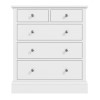 GRADE A2 - Harper Solid Wood 2+3 Chest of Drawers in White