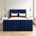 GRADE A1 - Khloe Blue King Size Bed Side in Velvet