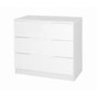 GRADE A1 - One Call Furniture Alpine 3 Drawer Chest in White High Gloss