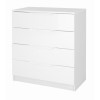 One Call Furniture Alpine 4 Drawer Chest in White High Gloss