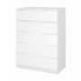 GRADE A1 - One Call Furniture Alpine 5 Drawer Chest in White High Gloss