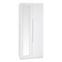 One Call Furniture Alpine Mirrorred Wardrobe in White High Gloss