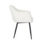 Set of 2 Cream Boucle Armchair Dining Chairs - Ally