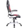 Talladega Racing Office Chair in Black and Red Faux Leather