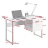 Cabrini Chrome and White Home Office Modern Desk