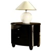 Birlea Furniture Aztec Nightstand in Black High Gloss