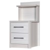 GRADE A2 - Avola 2 Drawer Bedside Chest in Cream with White