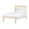 GRADE A1 - Julian Bowen Barcelona Double White Bed with Low Foot End - As New