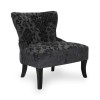 Anson Baroque Charcoal Fabric Accent Chair