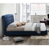 Birlea Brompton Double Bed Upholstered in Midnight Blue