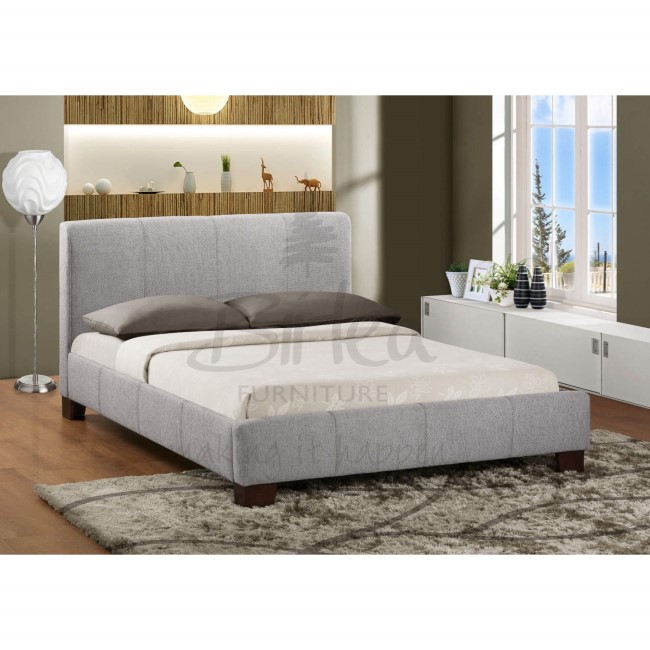 Birlea Furniture Brooklyn Fabric Double Bed in Grey