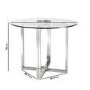 Round Glass Dining Table Set with 4 Grey Velvet Dining Chairs - Seats 4 - Alana Boutique