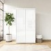 White Gloss Double Wardrobe with Soft Close Doors - Lexi