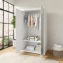 White Gloss Double Wardrobe with Soft Close Doors - Lexi