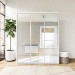 White Gloss 3 Door Mirrored Wardrobe with Soft Close Doors - Lexi