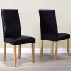 New Haven Small Dining Set with 2 Chairs in Black Faux Leather