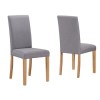 Small Oak Dining Table &amp; 2 Grey Dining Chairs - New Haven