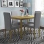 New Haven Medium Dining Set with 4 Chairs in Grey Fabric