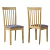 New Haven Medium Dining Set with 4 Slatted Chairs in Grey