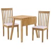 New Haven Drop Leaf Dining Set and 2 Chairs in Cream Fabric
