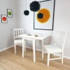 GRADE A3 - New Haven Drop Leaf Dining Table in Stone White