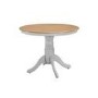 Round Dining Table with 4 Chairs in & Grey with Oak Finish - Rhode Island