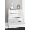 GRADE A1 - Space White High Gloss 4 Drawer Chest Of Drawers