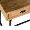 Solid Wood Console Table with Industrial Black Metal Legs - Suri