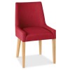 Bentley Designs Pair of Ella Oak Scoop Back Chairs in Red