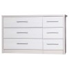 GRADE A2 - One Call Furniture Avola Premium 3+3 Drawer Chest in Cream with White