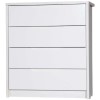 Avola 4 Drawer Chest of Drawers in White with Cream Gloss