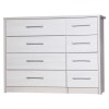 One Call Furniture Avola Premium 4+4 Drawer Chest in Cream with White