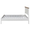 GRADE A2 - Charleston Double Bed in Stone White and Oak