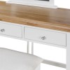 GRADE A1 - Charleston Dressing Table in Stone White and Oak