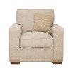 Chicago Armchair in Oatmeal Beige Fabric