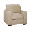Chicago Armchair in Oatmeal Beige Fabric