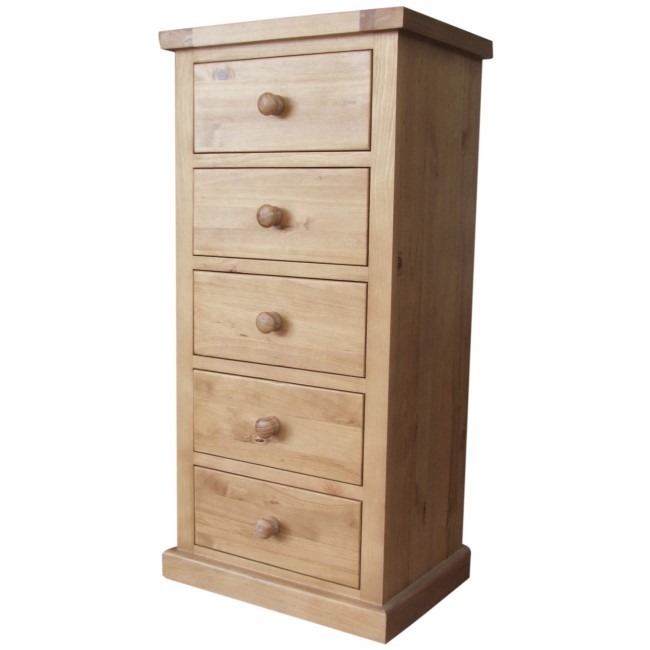 Chunky Pine 5 Drawer Tall Chest