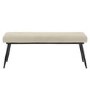 Large Beige Chenille Dining Bench - Seats 2 - Colbie