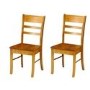 Julian Bowen Consort Pair of Honey Pine Dining Chairs