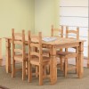 Corona Solid Pine Dining Set with 4 Chairs