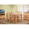 Corona Solid Pine Dining Set with 4 Chairs