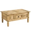 Corona Mexican Solid Pine 1 Drawer Coffee Table