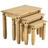 Corona Mexican Solid Pine Nest of 3 Tables