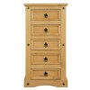 Corona Mexican Solid Pine 5 Drawer Chest